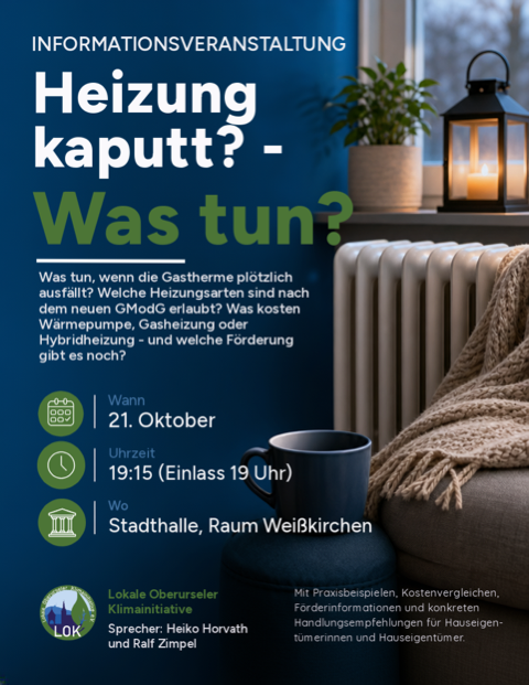Wärmewendeveranstaltung: Heizung kaputt? – Was tun?