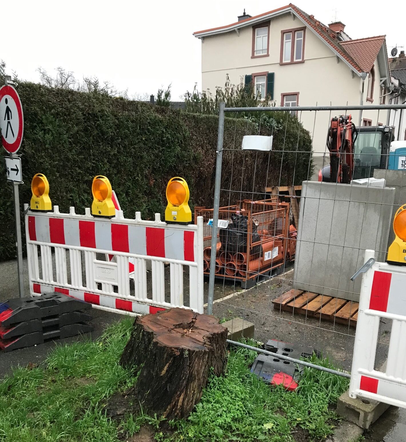 gefallen für eine Baustelle